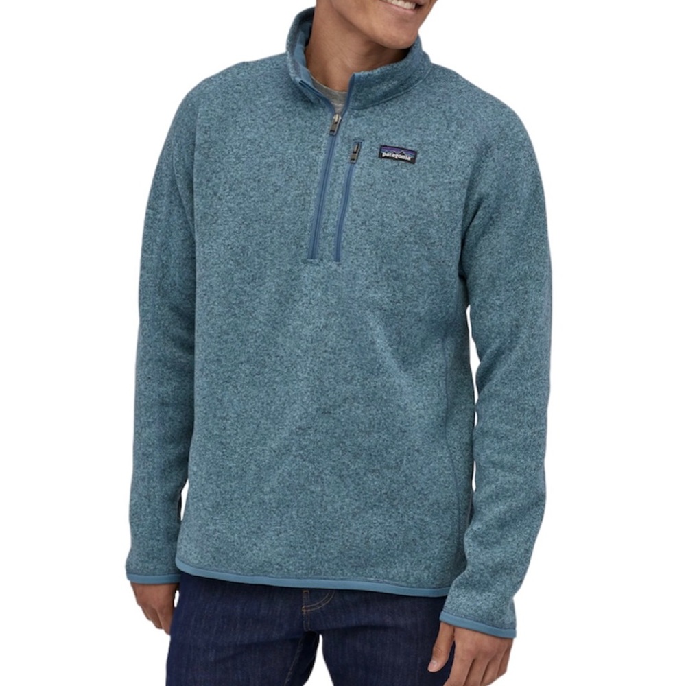 NEW PATAGONIA Men's Better Sweater 1/4-Zip Fleece Pigeon Blue Size L US
